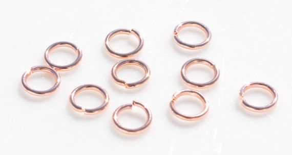 BULK 100 Rose Gold Tone 6mm Jump Rings  F477