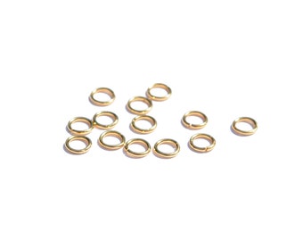 BULK 50 Gold Plated Stainless Steel 5mm Jump Rings F172