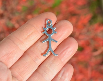 1   Stick Person Silver Tone Charm SC5007