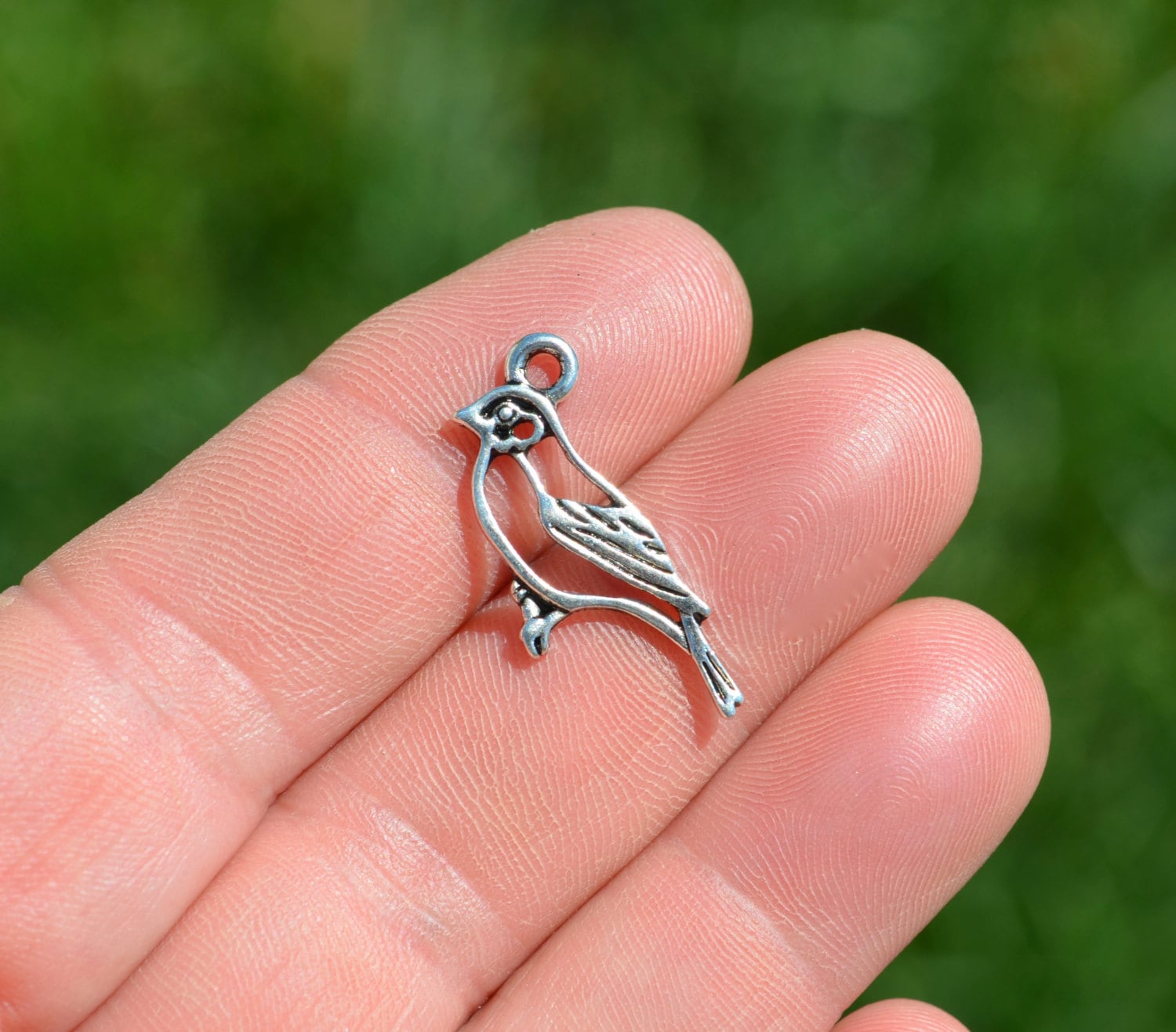 10 Bird Silver Tone Charms SC5833 Etsy UK