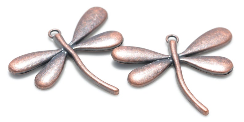 BULK 20 Copper Tone Dragonfly Charms BC1542