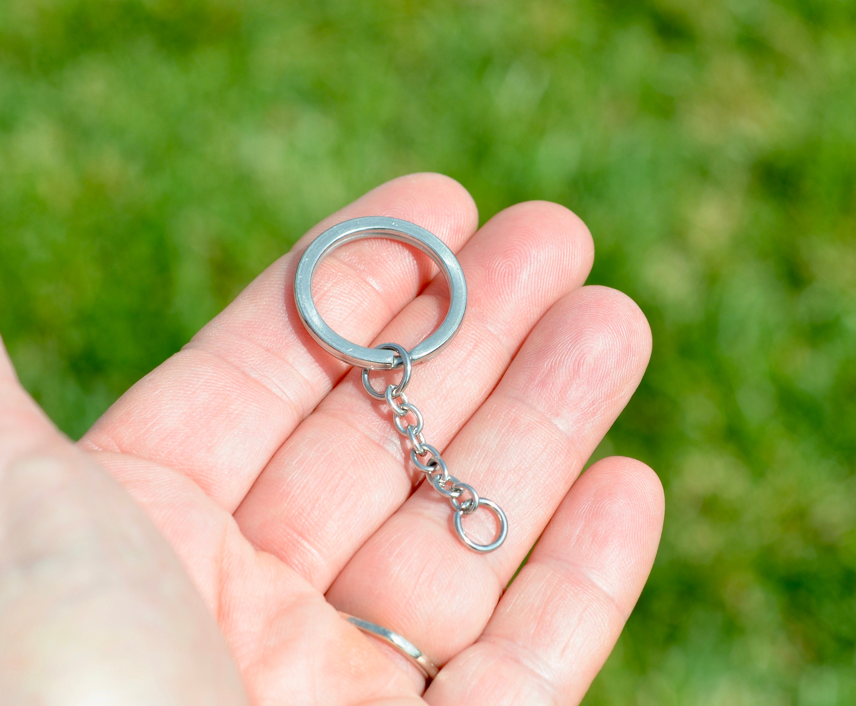 1 Stainless Steel Split Key Ring Key Chain Holder F439 - Etsy