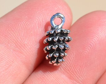 1 Silver Pinecone Charm SC2260