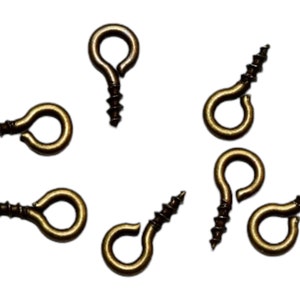 20  Screw Eye 9mm Bronze Tone Connectors F163