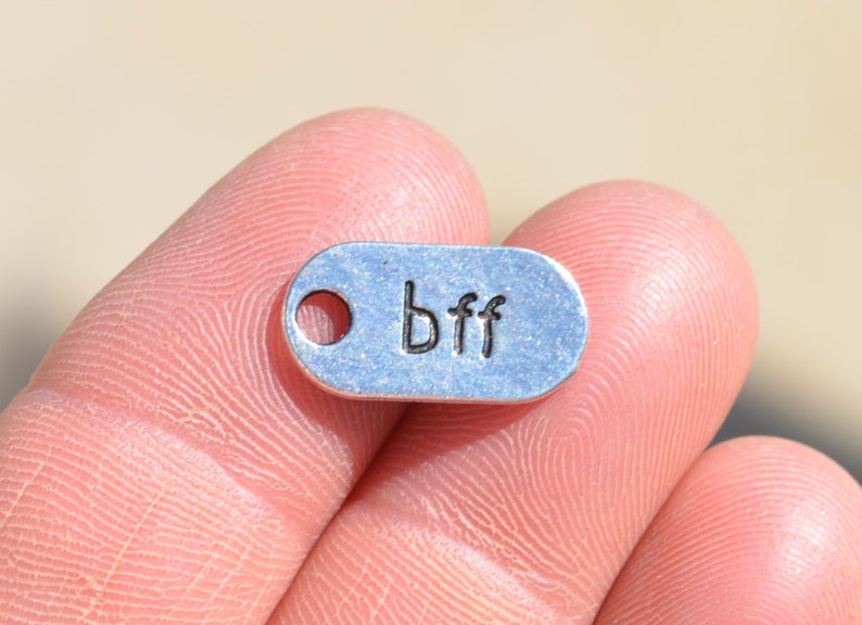 1 BFF Best Friends Forever Silver Tone Charms SC1880 Etsy