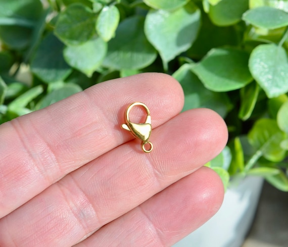 5 Lobster Clasp Gold Plated Stainless Steel 15mm F227 Etsy
