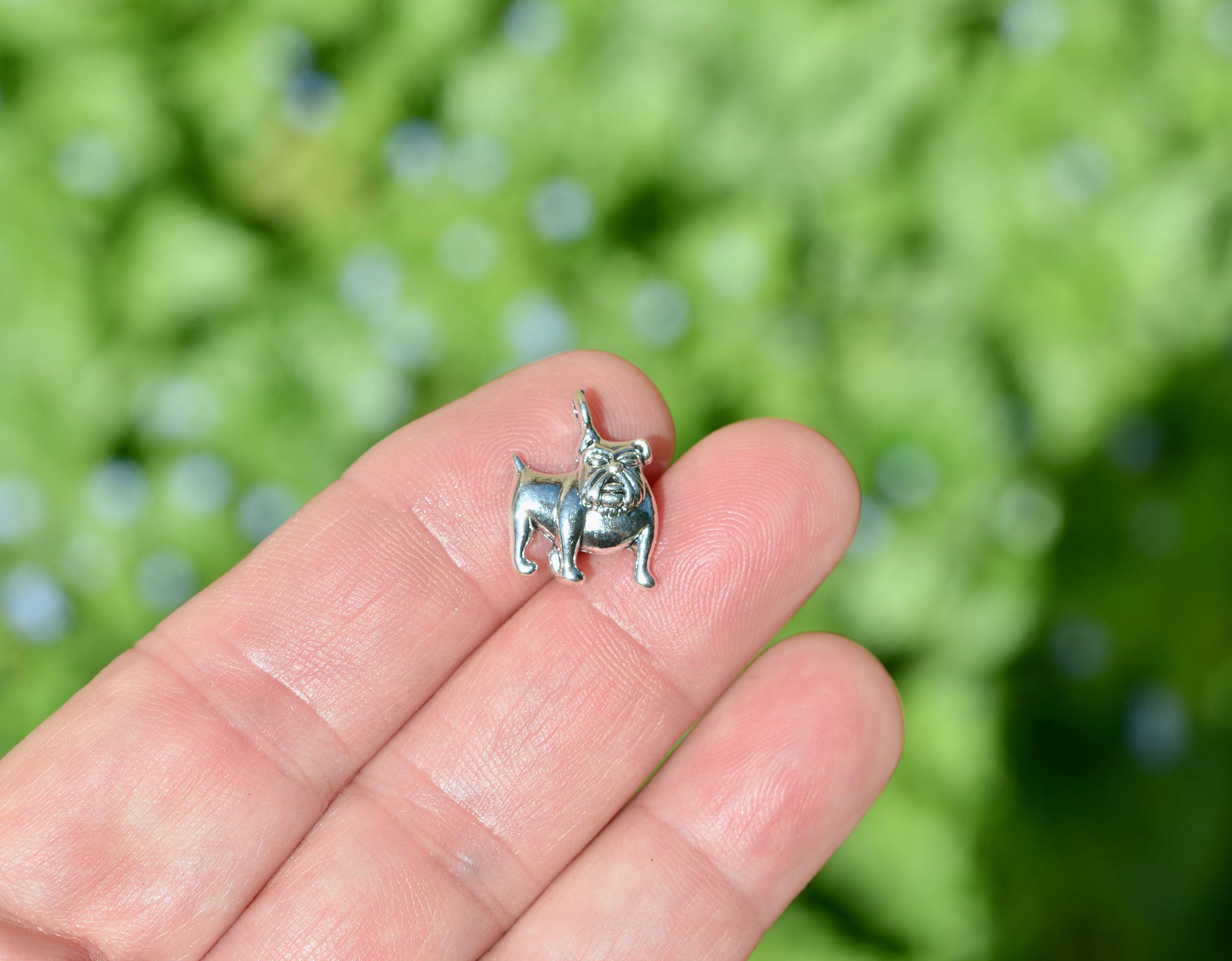 1 English Bull Dog Silver Tone Charm SC6665 - Etsy