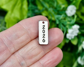 Year 2026 Vertical Custom Laser Engraved Stainless Steel Rectangle