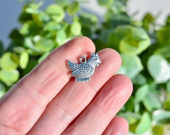 1  Chicken Silver Tone  Charm SC6015
