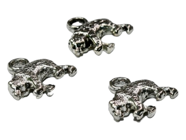 10 Bear Silver Tone 3D Charms SC1556 image 4