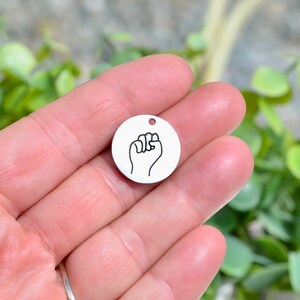 1  Fist Hand Stainless Steel Charm SC5650