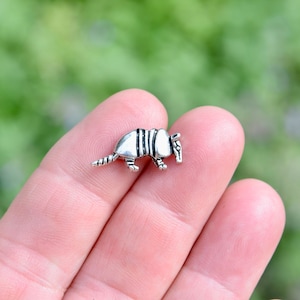 10  Armadillo Silver Tone Beads   BD420
