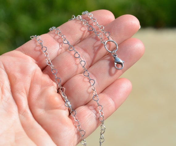 1 Stainless Steel 30" Heart  Chain for Memory Locket C957
