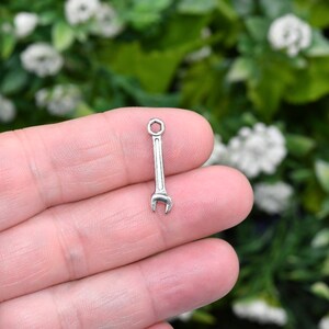 10  Wrench Silver Tone Charms SC1526