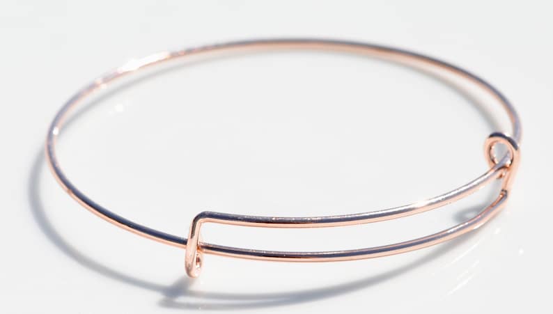 1 Expandable Rose Gold Tone Bangle Bracelet C787