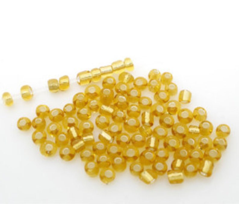 100 Grams Bright Yellow Glass Seed Beads 10/0 BD606 Etsy