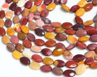 1 Strand Mookite Flat Oval Faceted Beads BD920