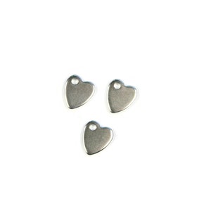 Personalized Stainless Steel Tiny Heart Charm, Laser Engraved, Choose Your Font EB30E image 9