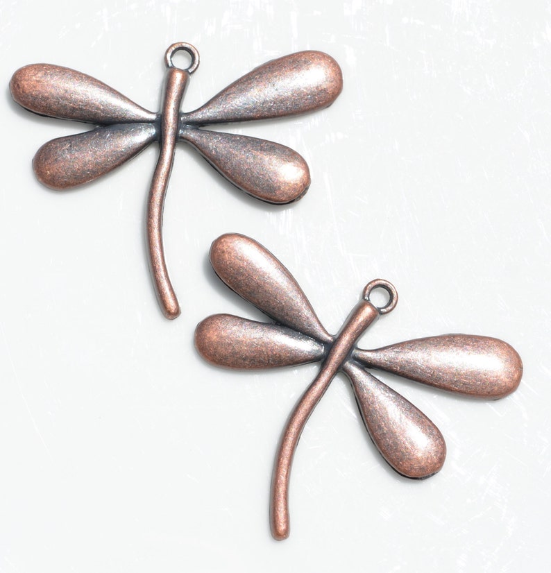 BULK 20 Copper Tone Dragonfly Charms BC1542