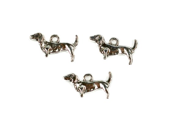[MCM]★Dachshund Charm Vintage English Dachshund 9k Gold Dog Charm