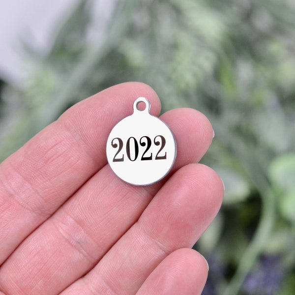 2022 Custom Laser Engraved Stainless Steel Charm CC506