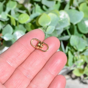 BULK 20 Swivel Ring Keyring Gold Tone Connectors F602