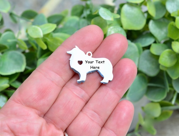 Colgante de perro grabado láser personalizado de - Etsy México