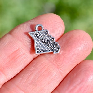 BULK 20 State of Missouri Silver Tone Charms SC6554