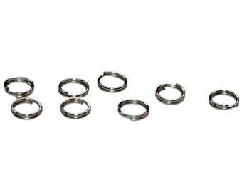 100 Silver Tone  6mm Split Jump Rings  F120