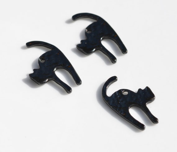 BULK 20 Black Cat Charms SC4146 - Etsy