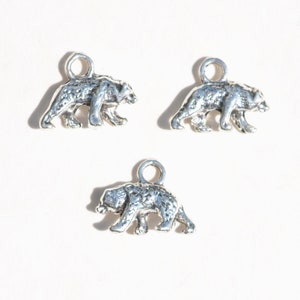 10 Bear Silver Tone 3D Charms SC1556 image 8