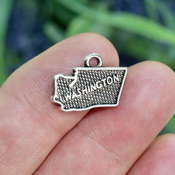 1 State of Washington Silver Tone Charm SC2141