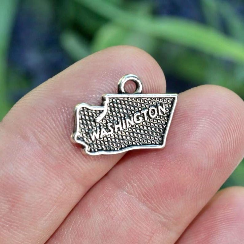 1 State of Washington Silver Tone Charm SC2141 image 1