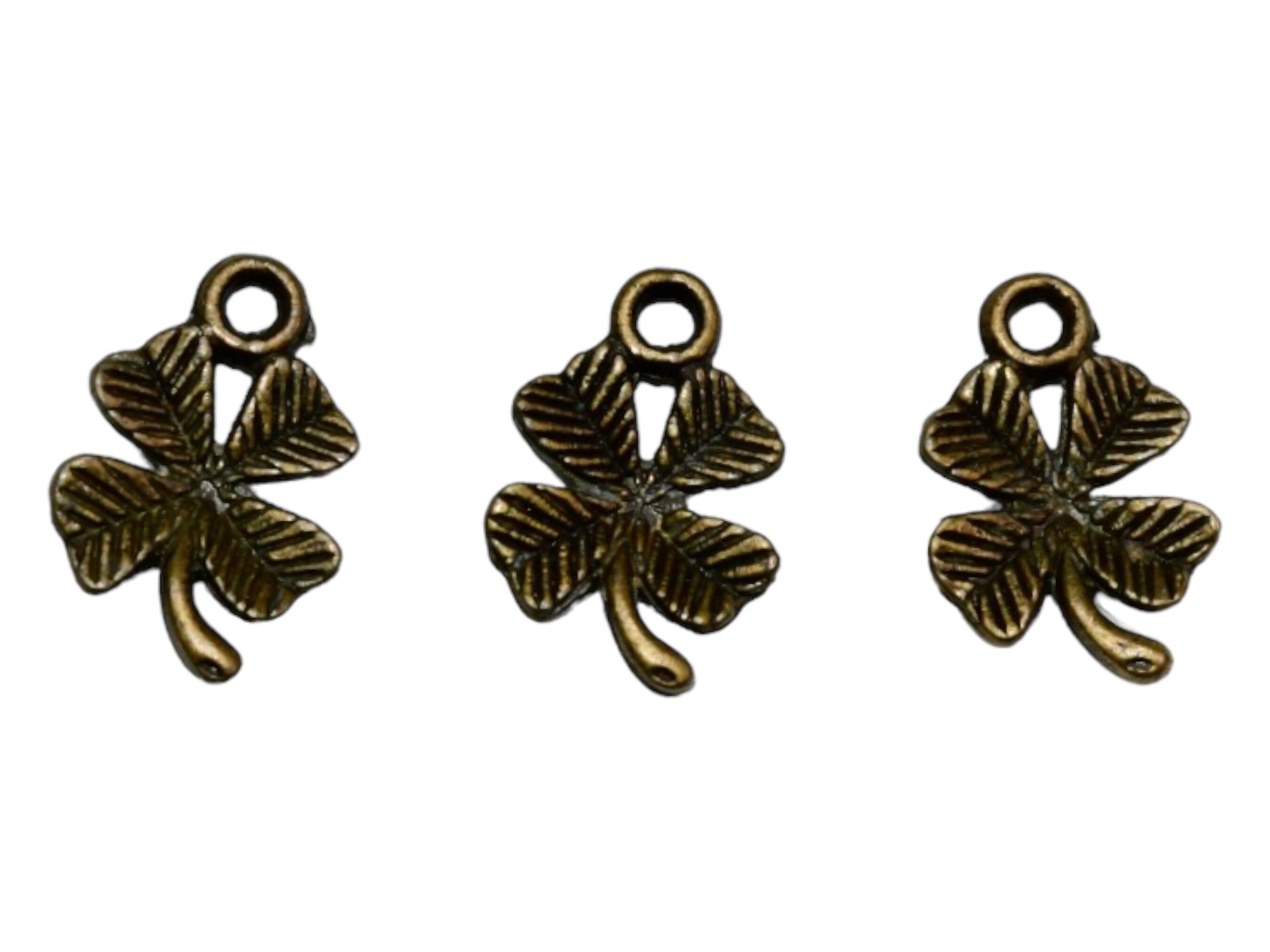 BULK 50 Clover 4 Leaf Bronze Tone Charms BC2819 - Etsy