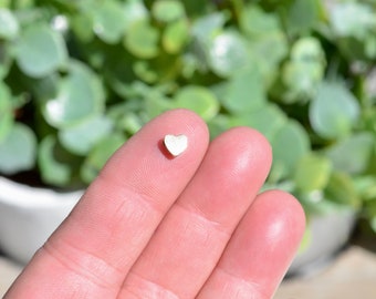1 Stainless Steel Gold Plated Heart  6mm Bead  BD326