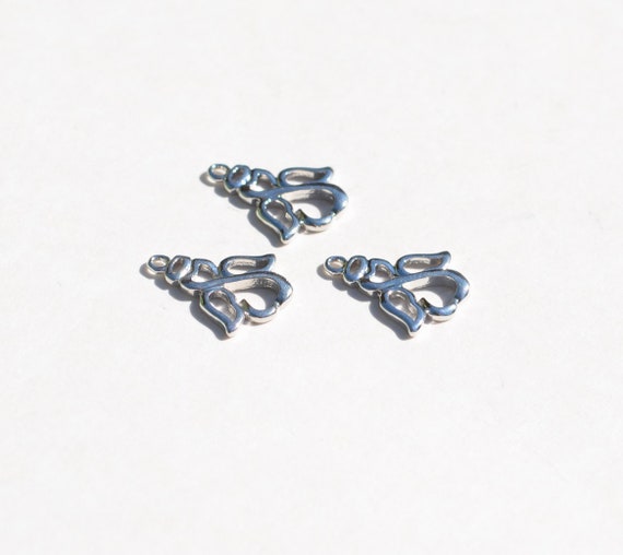 Lot De 6 Breloques Argenté Sans Nickel – Forme Ange Dans Cadre
