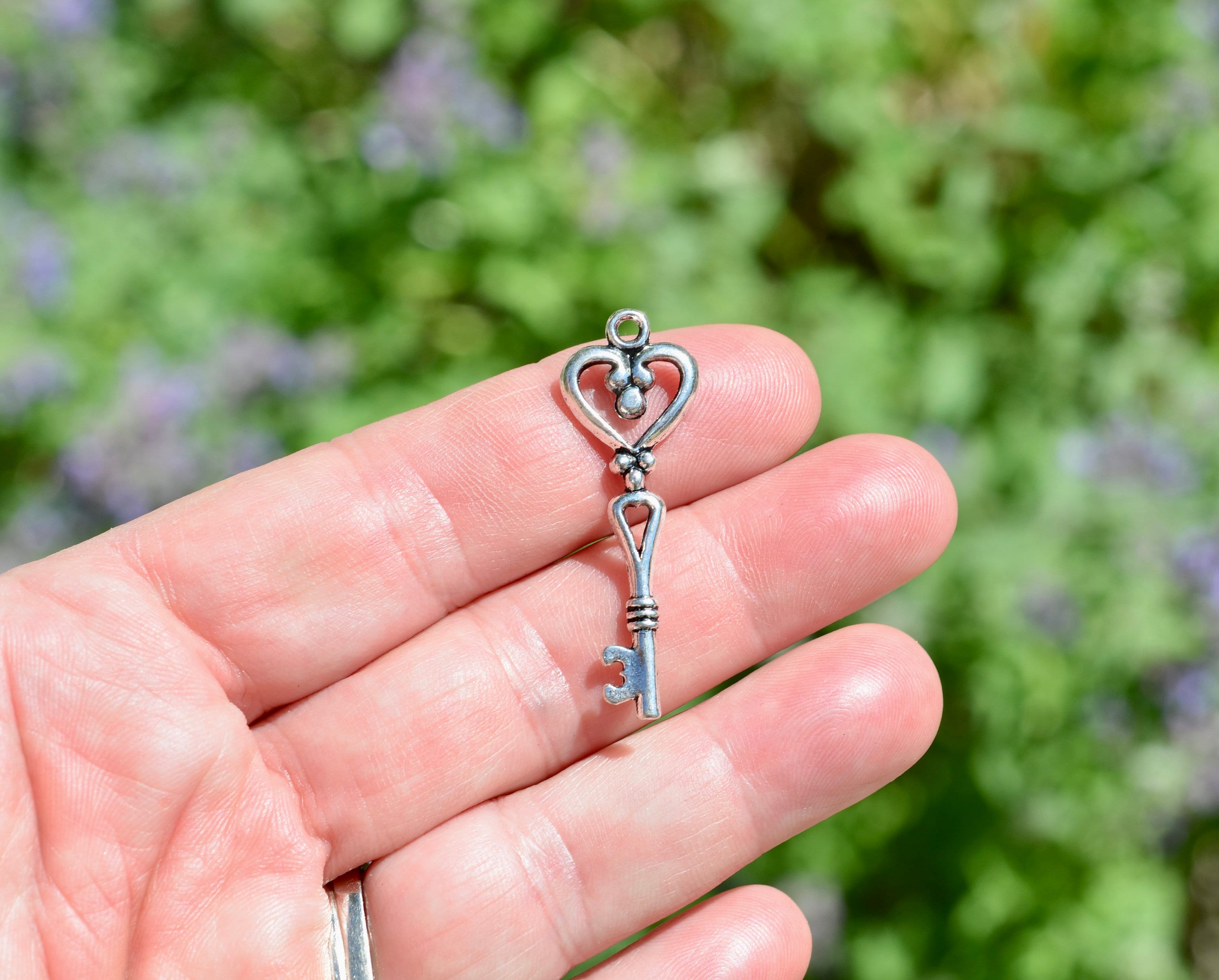 Heart Key Pendant - Etsy