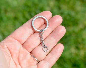 1 Stainless Steel Split Key Ring Key Chain Holder F439 - Etsy