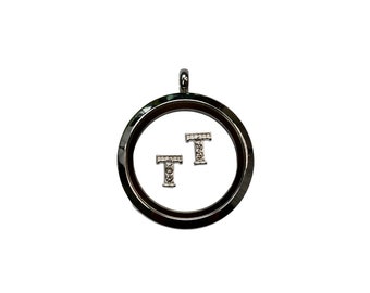 1 Memory Locket Letter T Charm FL234