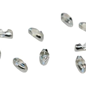 BULK 50 Bright Silver Ball Chain Connectors Fit 1.6mm Ball Chain F404
