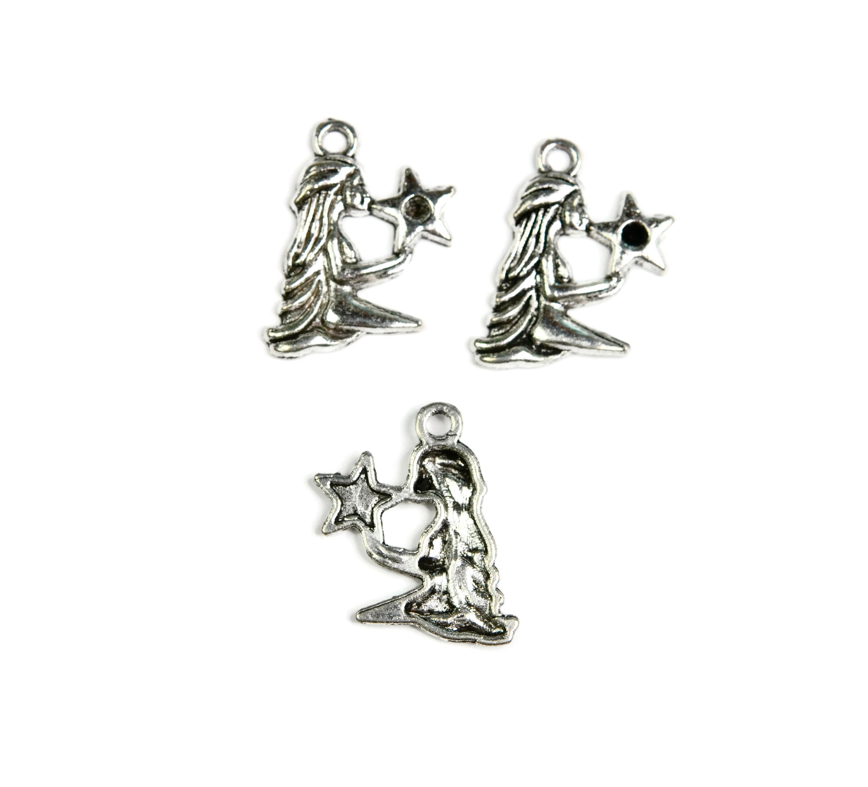 Charme Vintage Vierge Argent Sterling 925 HMK - Poids 0,5 G, 1,5 Cm