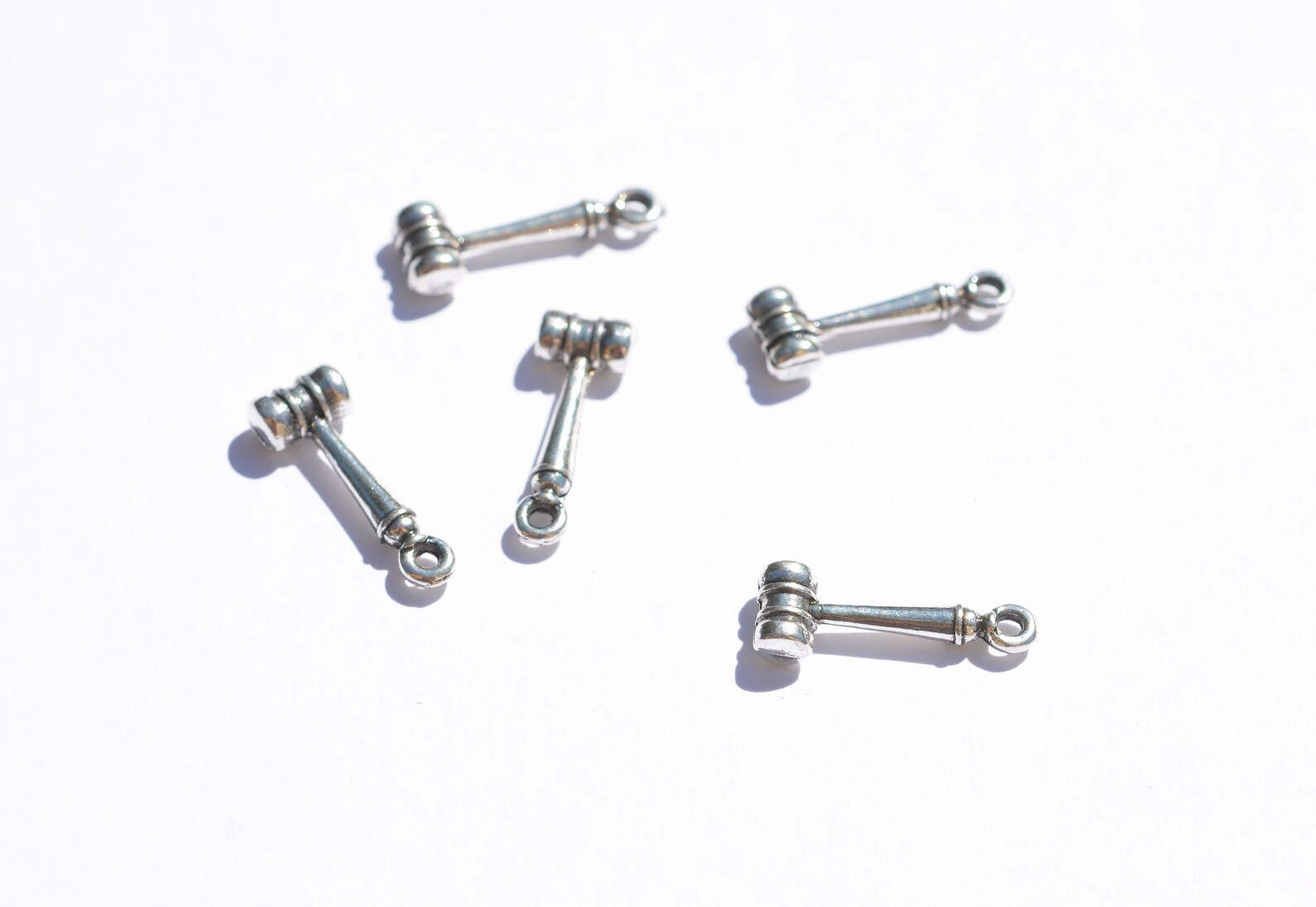 10 Gavel 3D Silver Tone Charms SC2719 Etsy
