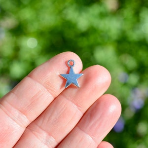10  Star 15mm Silver Tone Charms SC6935