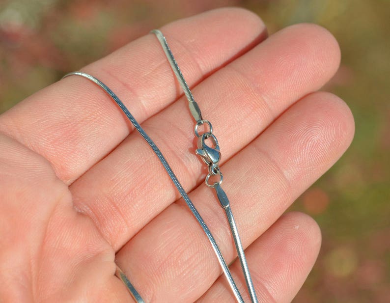 BULK 10 Stainless Steel 17 Snake Chain with Lobster Clasps C972