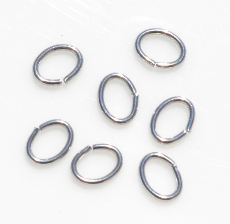 25 Stainless Steel 8mm Oval Jump Rings F418 - Etsy