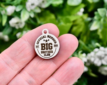 Official Member, Big Brother Club 2024 Custom Laser Engraved Stainless Steel Charm CC1579