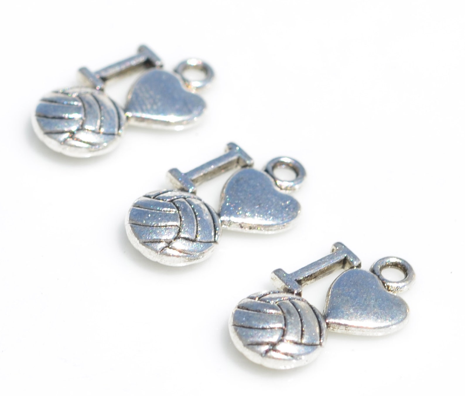 BULK 20 Volleyball Silver Tone Charms SC2028 Etsy