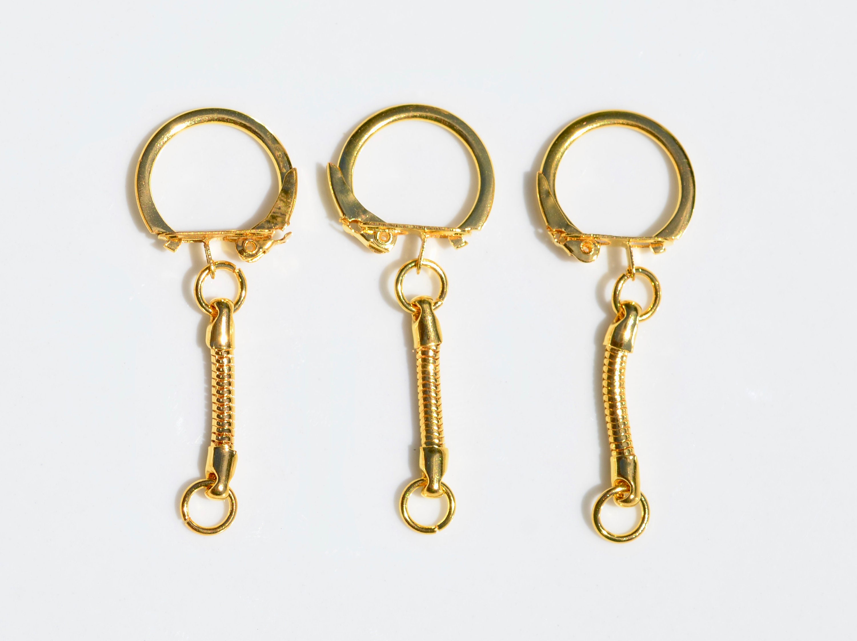 BULK 20 Gold Plated European Key Ring F568 Etsy