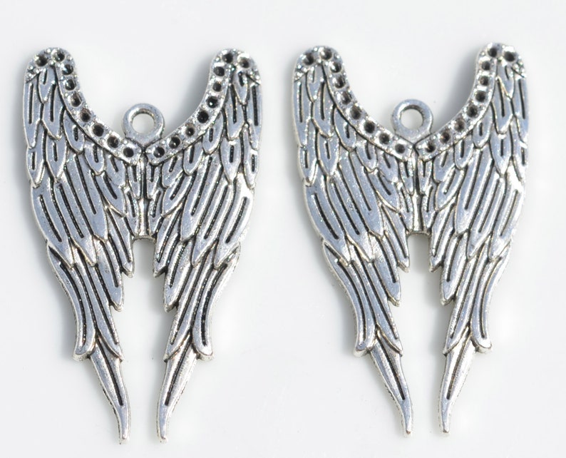 BULK 20 Angel Wing Silver Tone Charms SC1467 Etsy