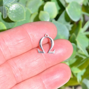 BULK 10 Stainless Steel Omega Greek Letter  Charms SC7008